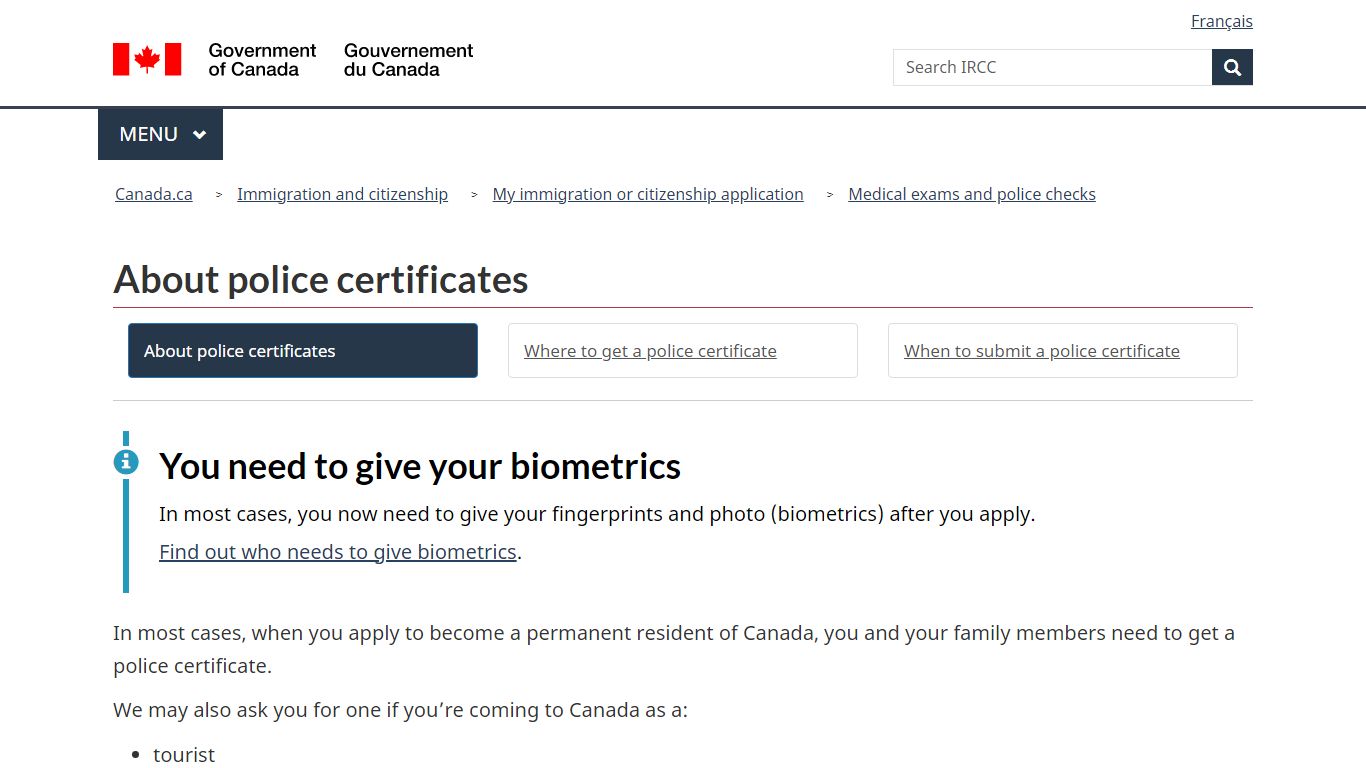 About police certificates - Canada.ca